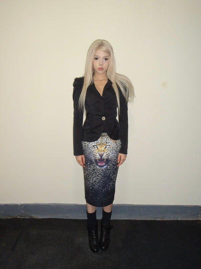 Black and Leopard Blazer