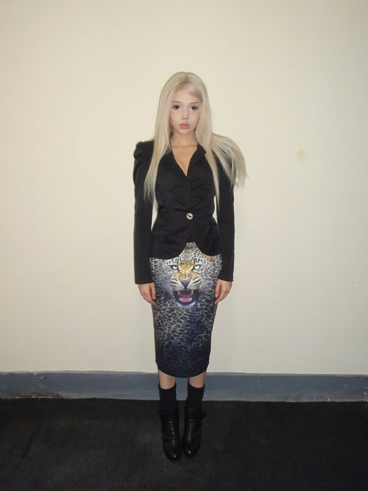 Black and Leopard Blazer