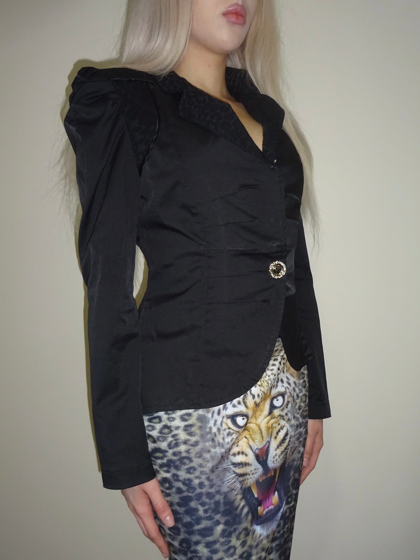 Black and Leopard Blazer