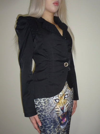 Black and Leopard Blazer