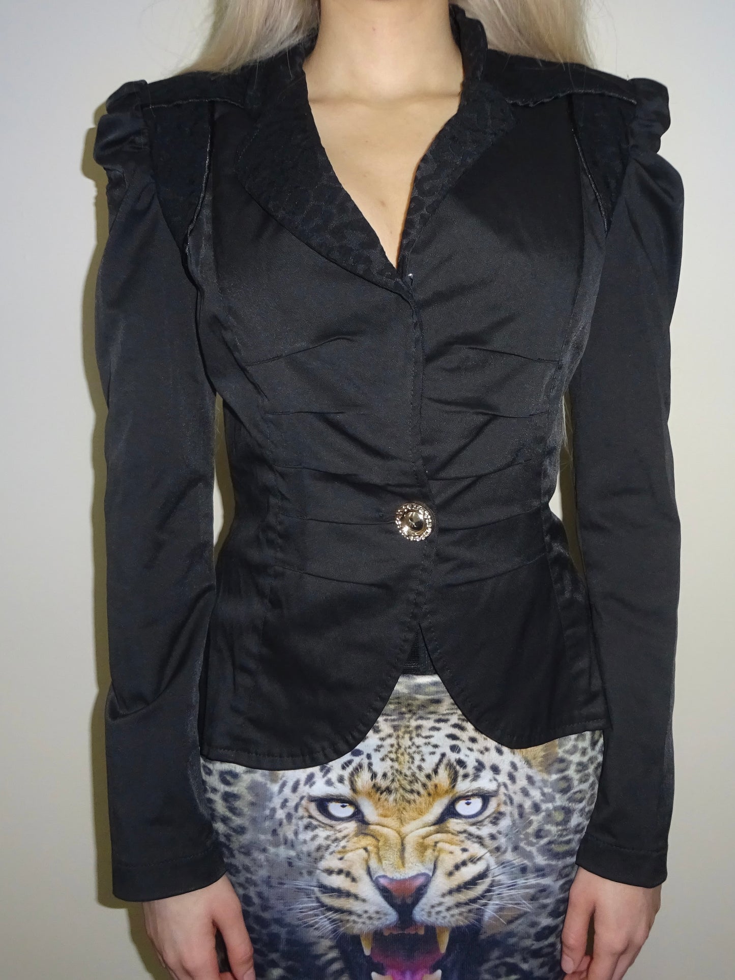 Black and Leopard Blazer