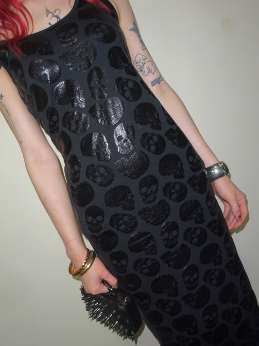 Skull Print Maxi Dress