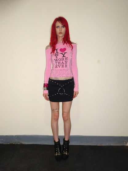 Harness Mini Skirt Black