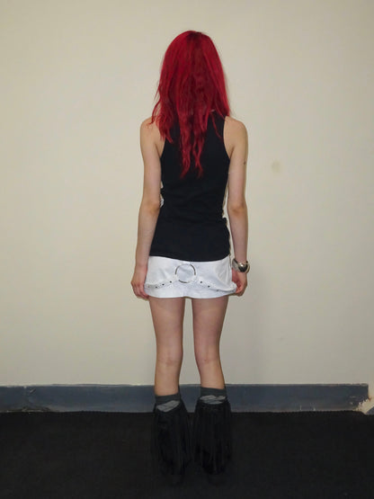 Harness Mini Skirt White