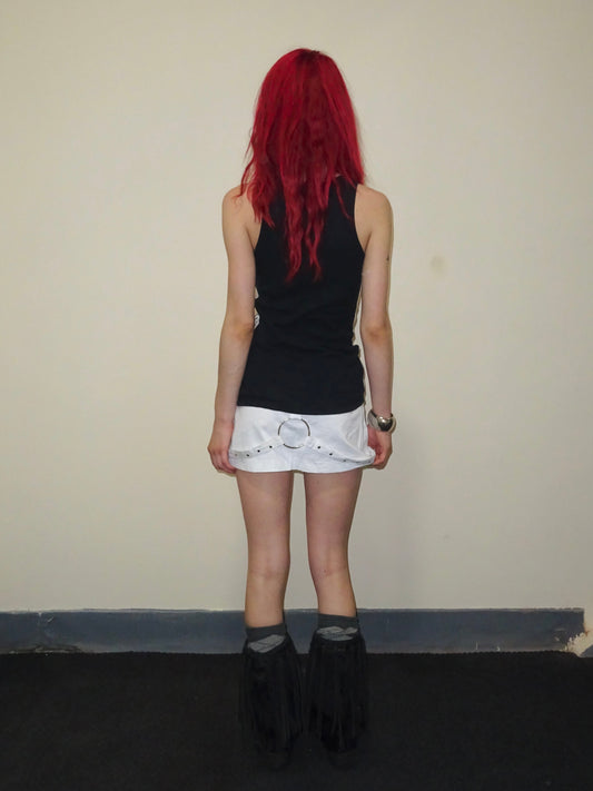 Harness Mini Skirt White