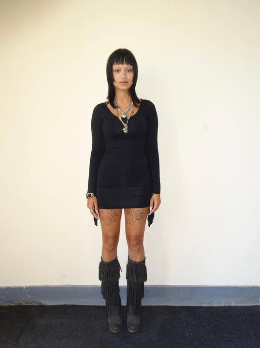 Fringe Sleeve Dress